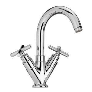 Whitehaus Single Hole 2 Handle Bathroom Faucet in Polished Chrome WHLX79250 POCH