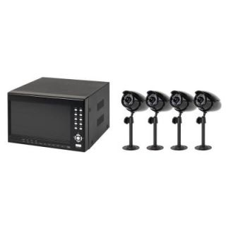 First Alert 4 CH 320 GB Hard Drive Surveillance System with 7 in. Integrated Monitor and (4) Indoor/Outdoor Cameras HS 4700 S