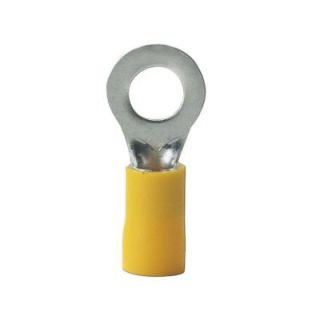 Gardner Bender 12   10 AWG, #12   1/4 Stud Size Yellow Vinyl Insulated Ring Terminals (15 Pack) 15 107