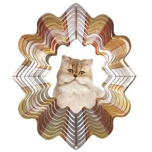 Iron Stop 6.5 in. Persian Cat Wind Spinner D453 6