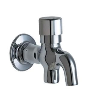 Chicago Faucets Wall Mount 1 Handle Glass Filler in Chrome with Integral Push Button Handle 324 ABCP