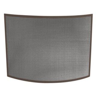 UniFlame Curved Bronze Single Panel Fireplace Screen S 1667