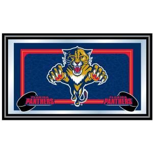 Trademark NHL Florida Panthers Logo 15 in. x 26 in. Black Wood Framed Mirror NHL1525 FP