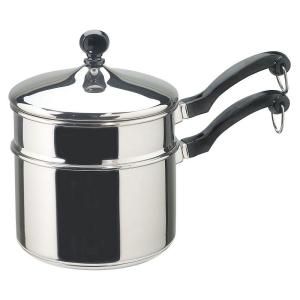 Farberware Classic Series 2 qt. Covered Saucepan with Double Boiler Insert 50057