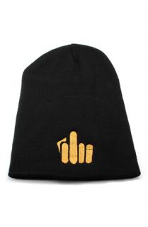 King Ice King Ice Middle Finger Black Beanie