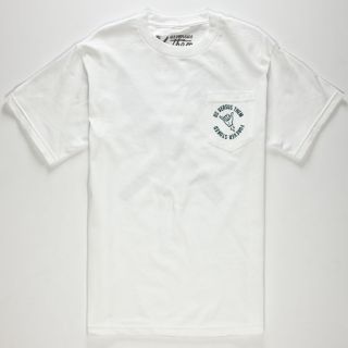 Forever Stoked Mens Pocket Tee White In Sizes Large, Small, X La