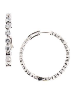 In and Out CZ Hoop Earrings