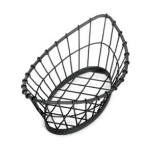 Tablecraft Oblong Grand Master Collection Basket, 18 L x 9 W x 5.5 in H, Metal, Black