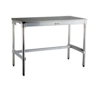 New Age Work Table w/ Crossrails & 16 Gauge Stainless Top, 72x30 in, Aluminum