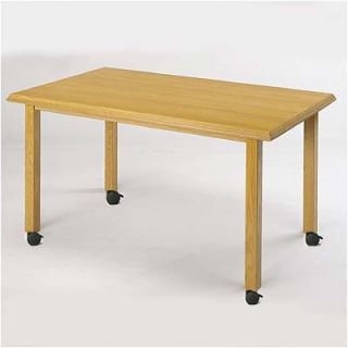 Lesro Contemporary Series Rectangular Gathering Table (4 Post Base with Caste