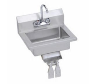Elkay Wall Economy Hand Sink w/ 14x10x5 in Bowl & Faucet, Knee Valve
