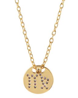 Astrology Shimmer Disc Necklace, Virgo