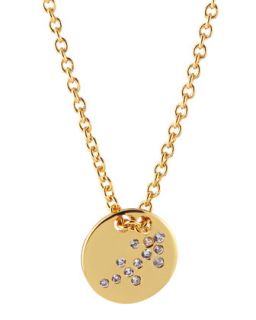 Astrology Shimmer Disc Necklace, Sagittarius