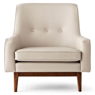 HAPPY CHIC BY JONATHAN ADLER Bleecker Leather Accent Chair, Gray