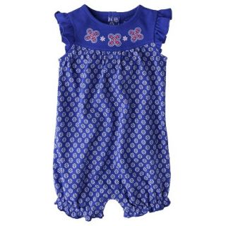 Just One YouMade by Carters Girls Ruffle Sleep Romper   Blue/White 9 M