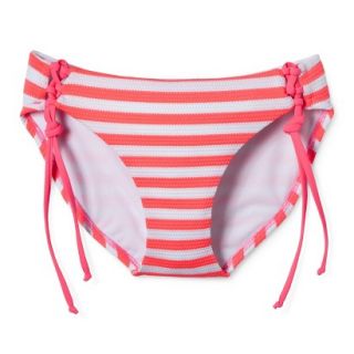 Juniors Side Tie Swim Bottom  Pink XS