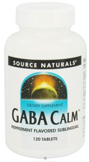 Source Naturals   GABA Calm Sublingual Peppermint Flavored   120 Tablets