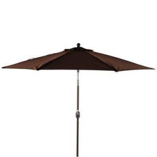 Flexx Market Umbrellas 9 ft. Wind Protected Patio Umbrella in Chocolate with Flexx Spring Technology 09388 104 11