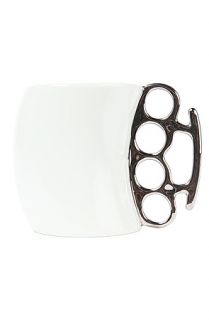 FRED Novelty Mug Fisticup Brass Knuckles Mug in White