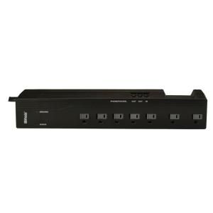 Woods Home Office 7 Outlet 1500 Joule Surge Protector with Phone/Fax/DSL and Sliding Safety Covers with 4 ft. Power Cord 0416028811