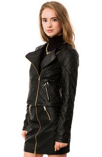 Obey Jacket Neon Night Quilted Black