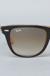 Ray Ban The 54 mm Original Wayfarer Sunglasses in Black Orange Transparent