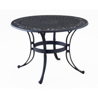 Home Styles Biscayne Black 48 in. Round Patio Dining Table 5554 32