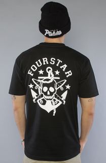 Fourstar Clothing The Anchor Pirate Pocket Tee in Black