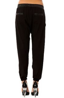 *MKL Collective Harem Pant The Challis with PU Panels in Charcoal Grey