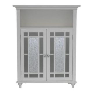 Elegant Home Fashions Winfield 34 in. H x 26 1/2 in. W x 12 in. D Double Doors Floor Cabinet in White with Mosaic HDT529