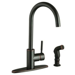 Design House Springport Single Handle Side Sprayer Kitchen Faucet in Oil Rubbed Bronze 523191