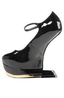 Privileged by J.C. Dossier Shoe Faux Patent Leather Kelsey in Black