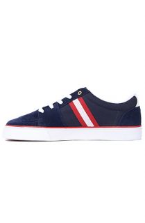 HUF Sneaker Suede and Canvas Pepper Pro in Navy & Red
