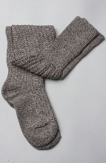 Free People The Marl Waffle Chunky Sock in Black and White