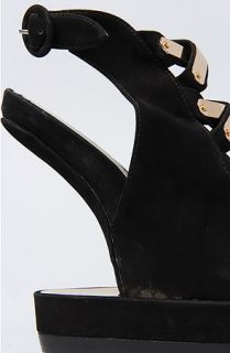 Jeffrey Campbell Shoe Gold Straps in Black