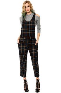 See You Monday Overalls Plaid in Green