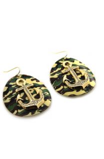 ROIAL Camo Anchor earrings