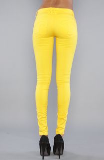 Tripp NYC The Skinny Twill Pant in Yellow
