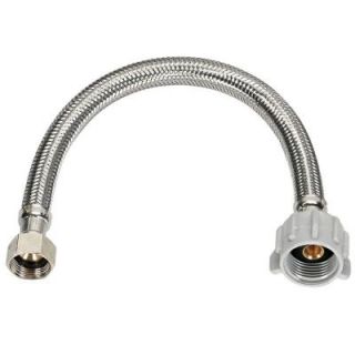 Homewerks Worldwide 1/2 in. Flare x 7/8 in. BC x 12 in. Toilet Supply Line Braided Stainless Steel 7233 12 12 3