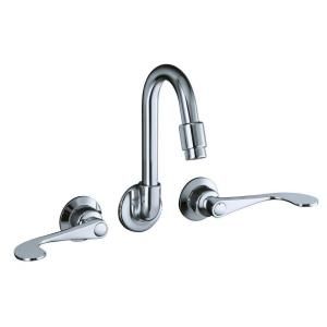 KOHLER Triton Wall Mount 2 Handle Low Arc Bathroom Faucet in Polished Chrome K 7302 5A CP