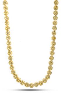 King Ice Gold with Yellow CZ Flower Chain