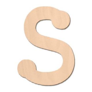 Design Craft MIllworks 8 in. Baltic Birch Bubble Wood Letter (S) 47054