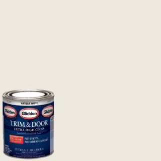 Glidden Trim and Door 1 Qt. Antique White Gloss Interior/Exterior Oil Paint GL  303  04