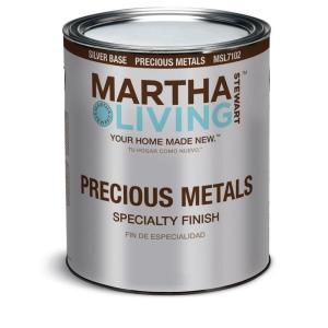 Martha Stewart Living 1 Qt. Silver Semi Gloss Precious Metals Specialty Finish MSL7102 04