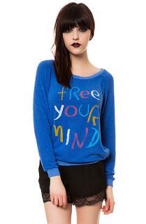 Local Celebrity The Free Your Mind Crewneck Sweatshirt in Royal
