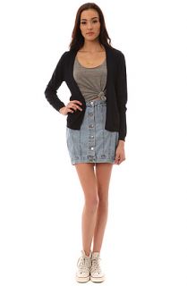 The Maison Scotch Cardigan Sheer Back Panel in Blue