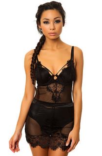 Intimates Boutique Nightie The Midnight Lace Lingerie in Noir