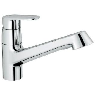 GROHE Europlus New Single Handle Pull Out Sprayer Kitchen Faucet in Starlight Chrome 32946002