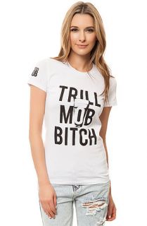 Married to the Mob The Trill MOB Bitch Tee in White