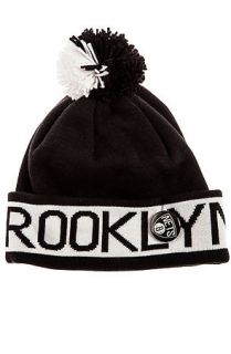 Mitchell & Ness Hat Brooklyn Nets Pom Beanie in Black and White
